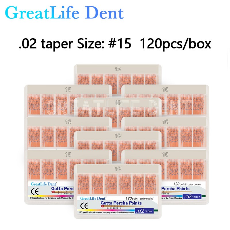 10box GUTTA PERCHA DENTAL POINTS/ABSORBENT PAPER TAPER 02/04/06 #15-40 GreatLife