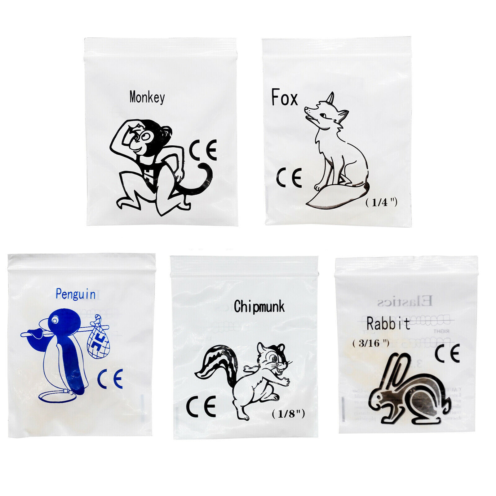 100pcs Dental Orthodontic Rubber Bands Elastics Latex Braces Non-toxic Tool 3.5