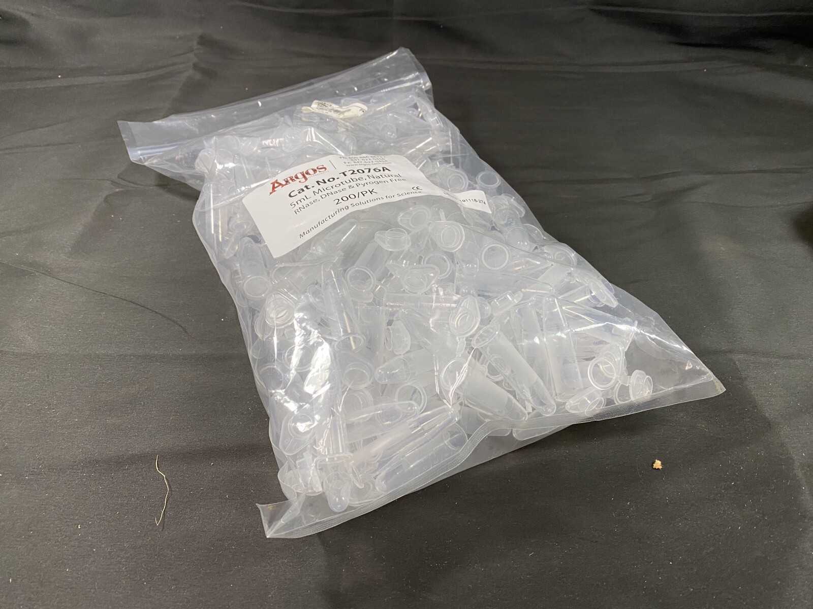 ARGOS Polypropylene 5mL Clear Graduated Microcentrifuge Tube T2076A (200/pk)
