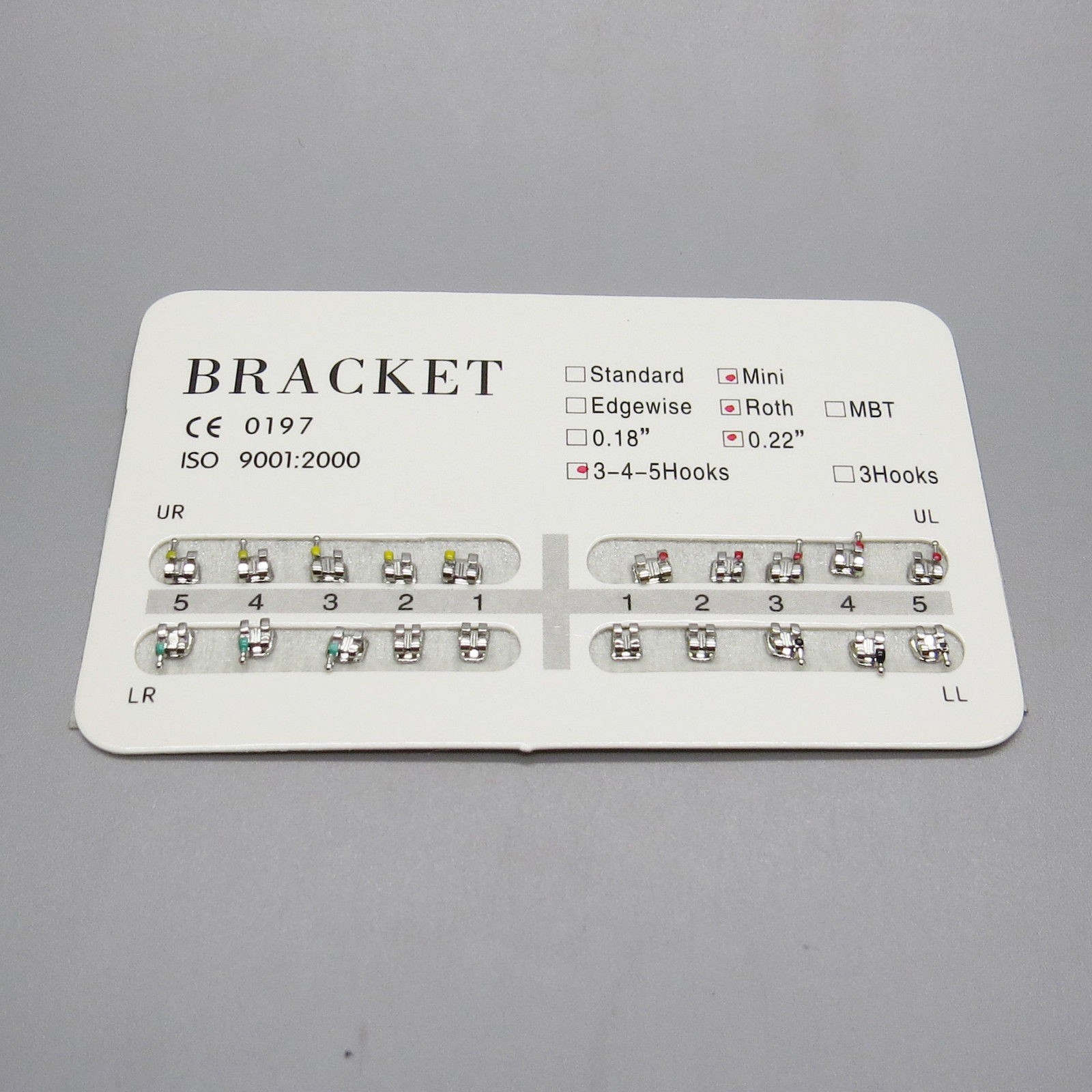 Orthodontic KIT Include Brackets Elastomeric Ligature Ties and 10 bag of Wires