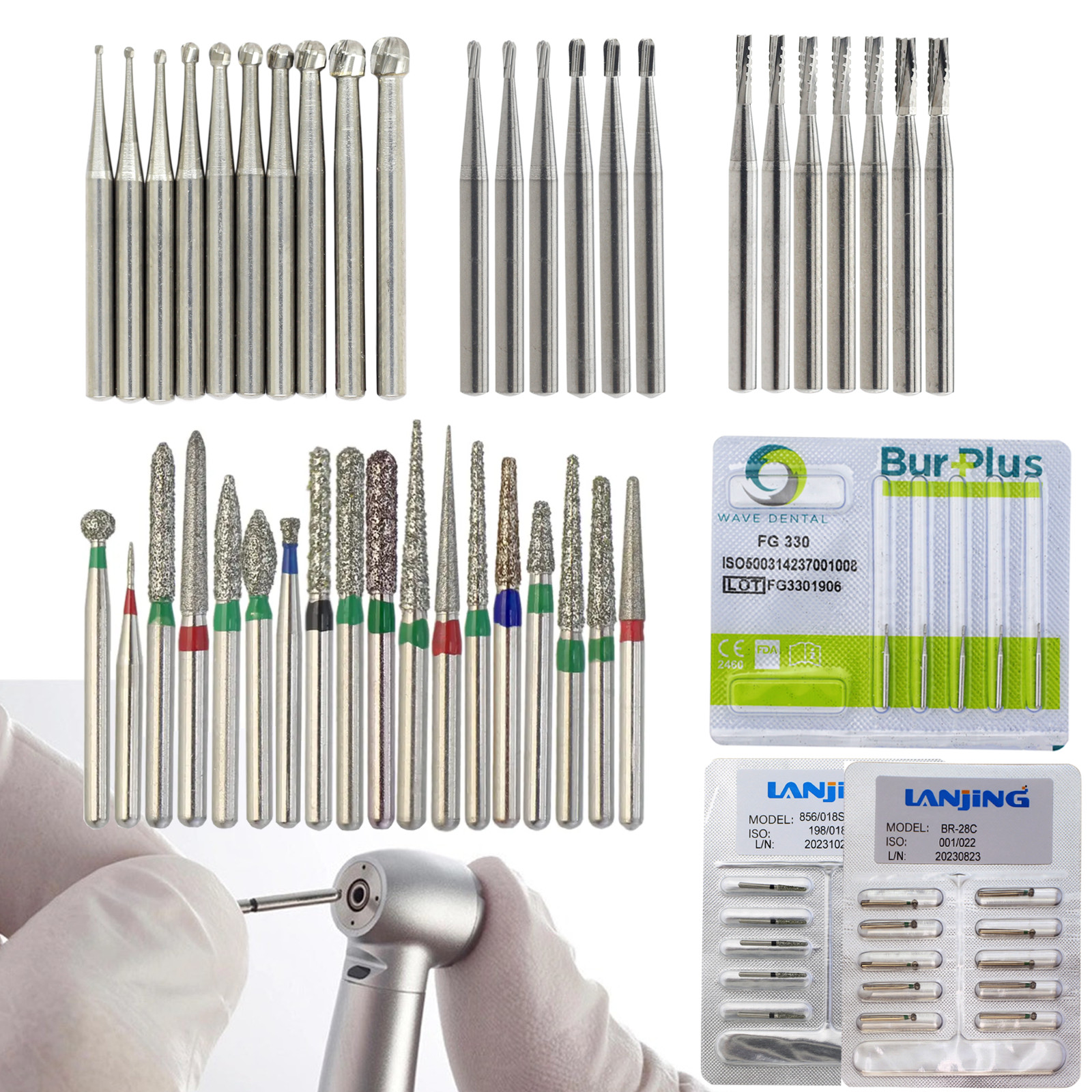 Dental Surgical Burs Diamond Carbide Bur 557 FGOS FG SURG High Speed Footbal 856