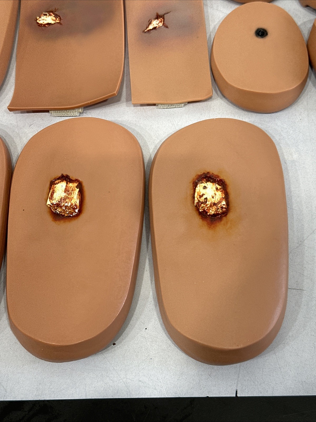 Traumatic Wound Simulation Set Of 14 For Education Medical Plastics Laboratory
