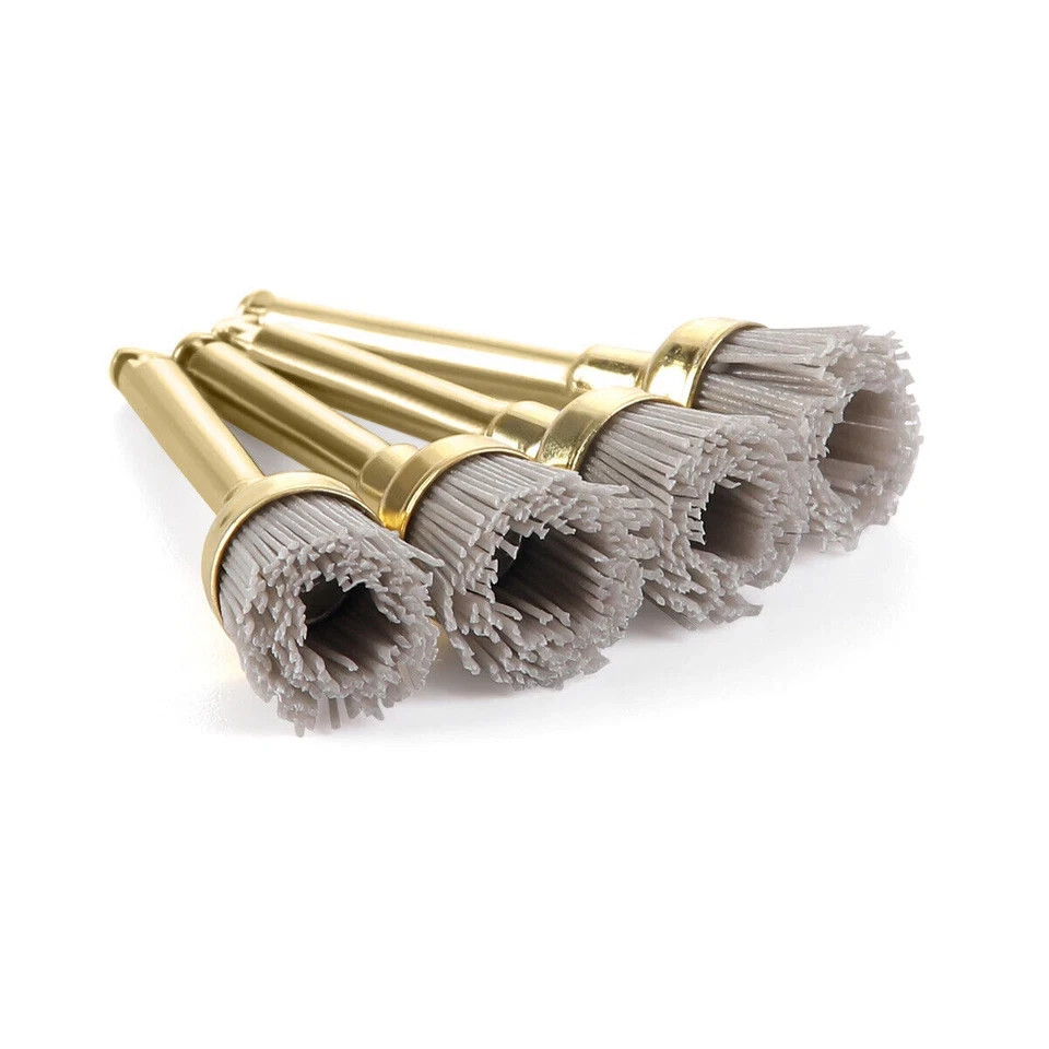 Dental Polish Brush Kit Aluminum Oxide Flat/Sharp/Bowl Teeth Polisher CA 2.35mm