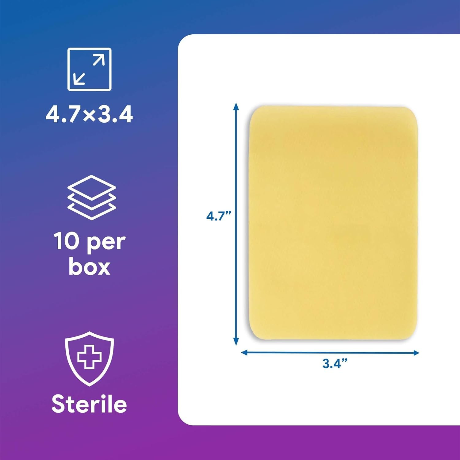 Honey Hydrogel Sheet Dressing 4.7″x3.4″ – 10 Hydrogel Sheets