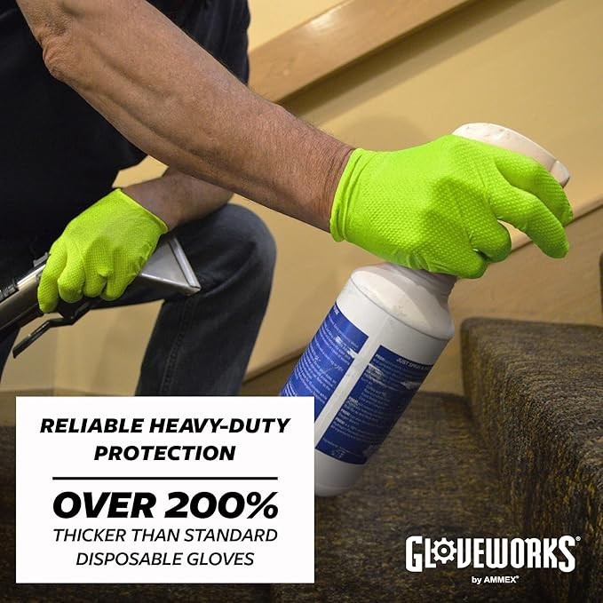 GLOVEWORKS HD Green Nitrile Gloves XL
