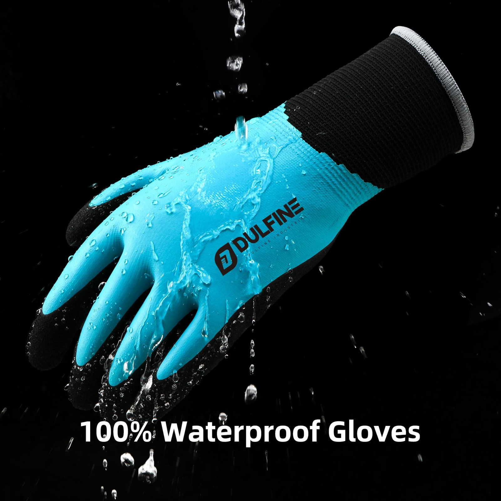 Waterproof Work Gloves for Men and Women,3 Pairs Pack,Touch Screen Rubber Coa…