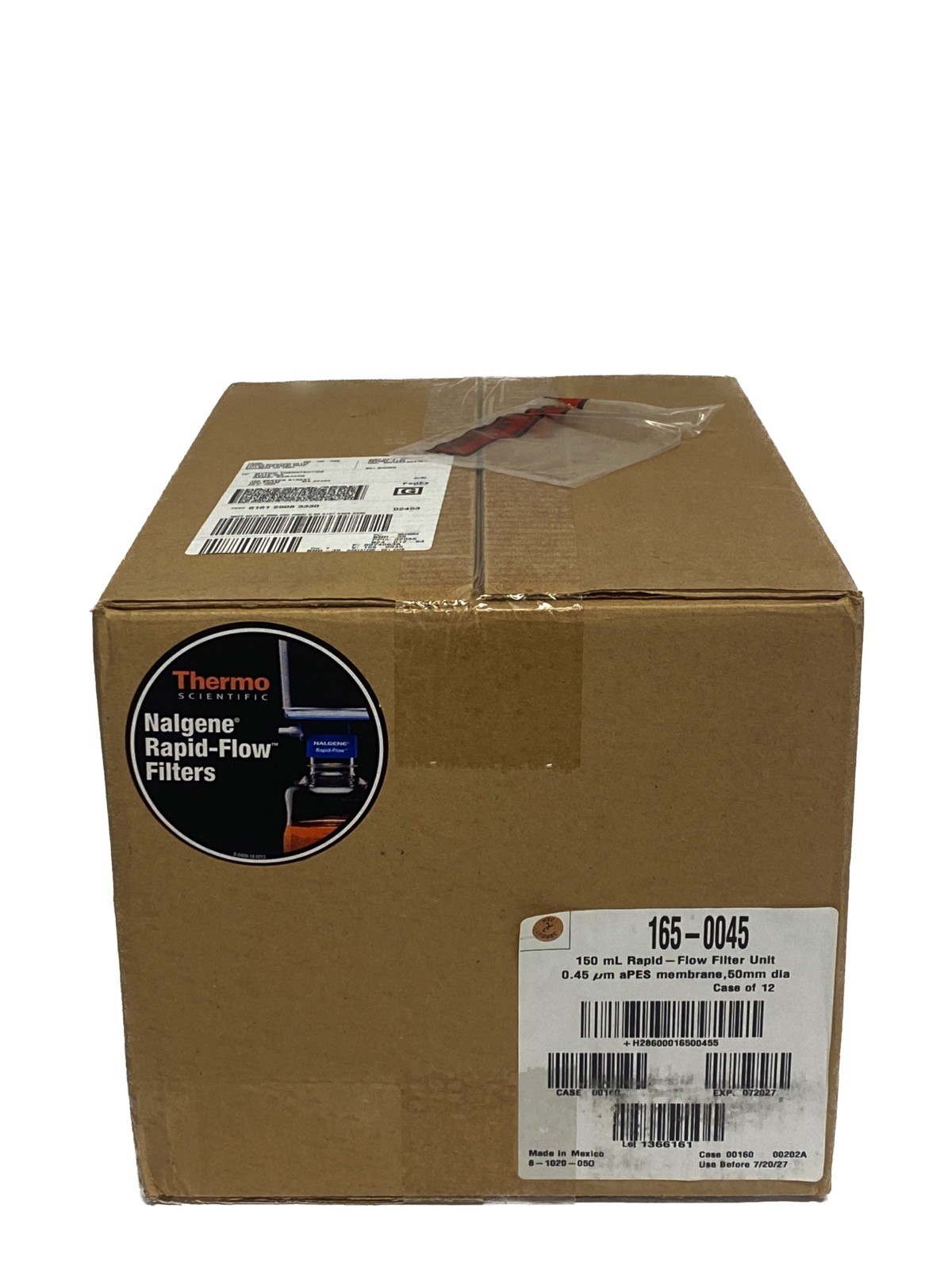 (12/Cs) THERMO NALGENE 150mL Rapid-Flow Filter Units 50mm 0.45um PES 165-0045