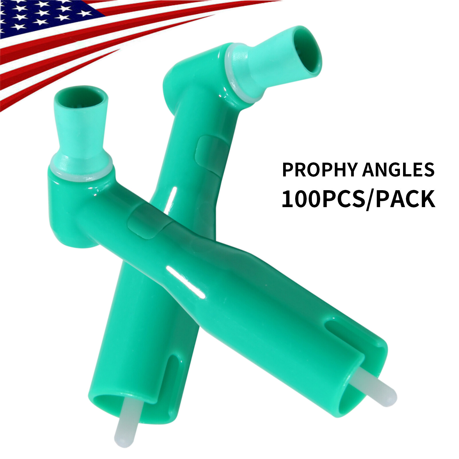 100pcs Dental Disposable Pro Angle Prophy Angles Cup Green Color New 105°