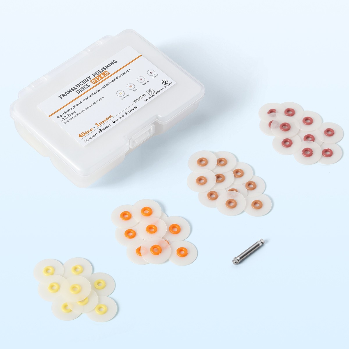 40pcs 12.5mm Dental Sof-Lex Composite Ceramic Polishing Finishing Discs
