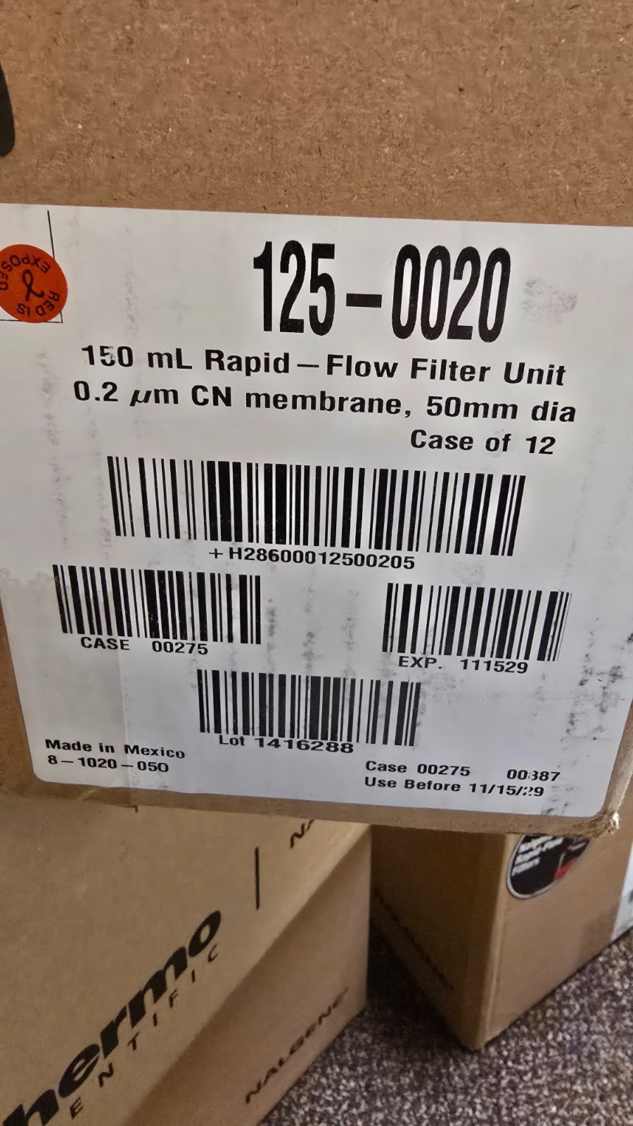 Thermo Scientific Rapid-Flow Filter Unit, 150mL, 0.2um CN membrane, case of 12