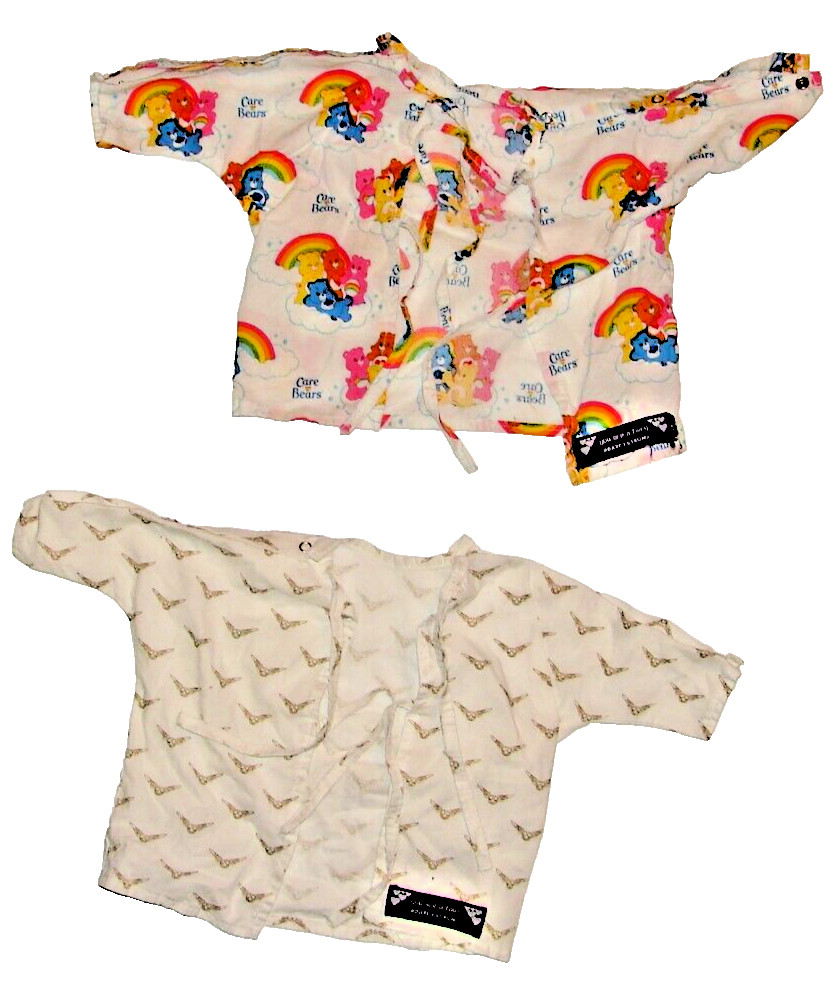 Hospital Pediatric Gowns Toddler/Baby Snaps ties Harry Potter Care Bear Homemade