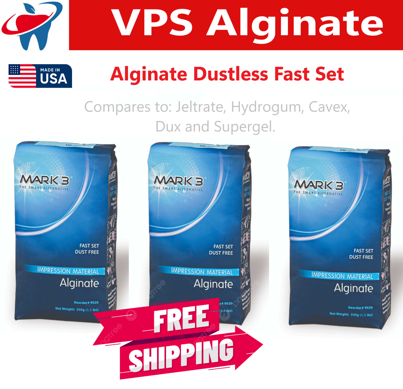 Chromatic Dental Alginate – High Precision, Easy Mixing, Fast Set, Non-Slump USA
