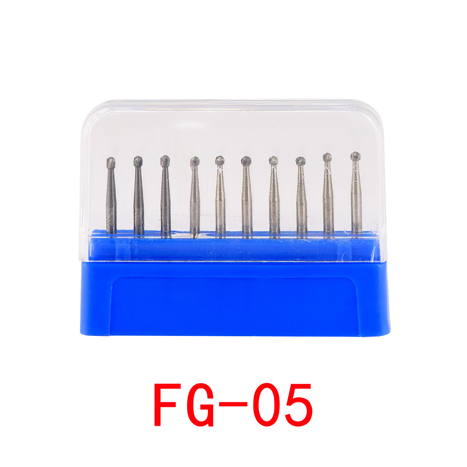 10Pcs/Box Dental Carbide Burs FG Round Clinic Drills for High Speed Handpiece