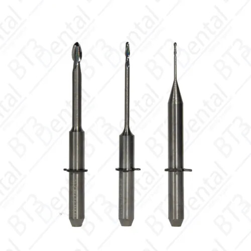 VHF DLC Zirconia Milling Burs, 3 Sizes