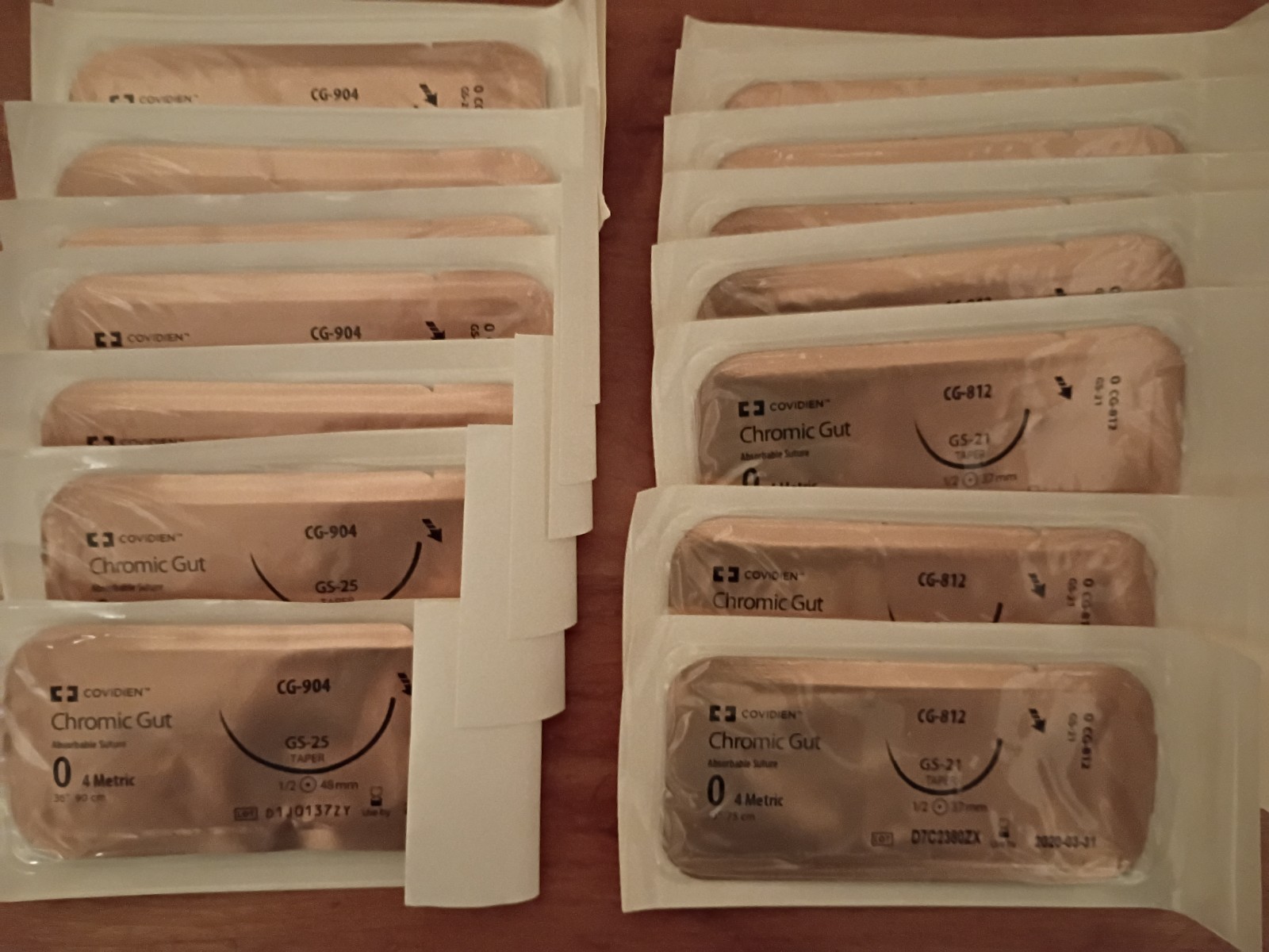 (32) Suture Packets for Veterinary Training, Farm use, Taxidermy & Survivalists
