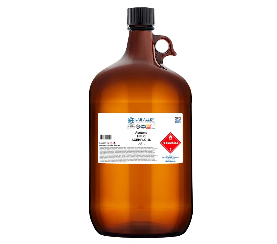 Lab Alley Acetone, HPLC Grade, 4L !!