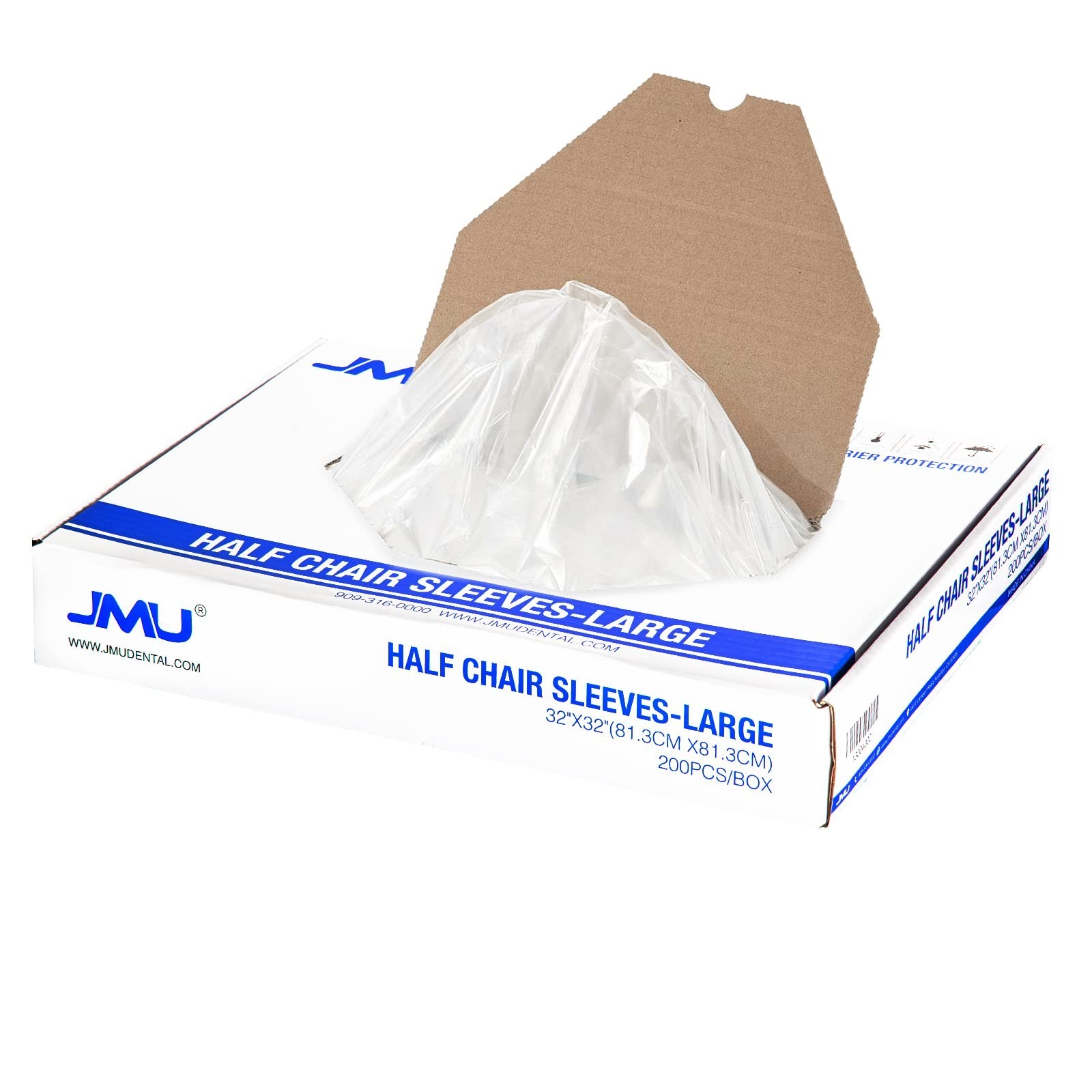 JMU Dental Half Chair Cover, Disposable Clear Plastic Sleeve Protector, Large…
