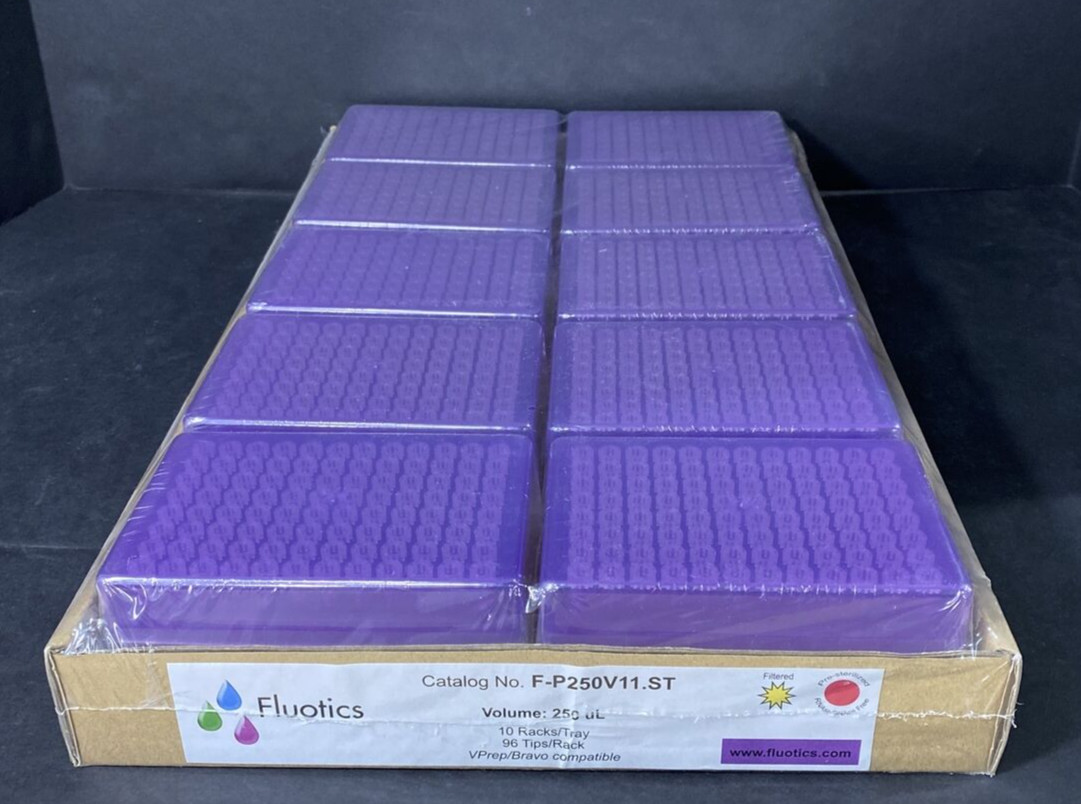 Fluotics Pipette Tips 180 ul 20 Racks for Agilent VPrep