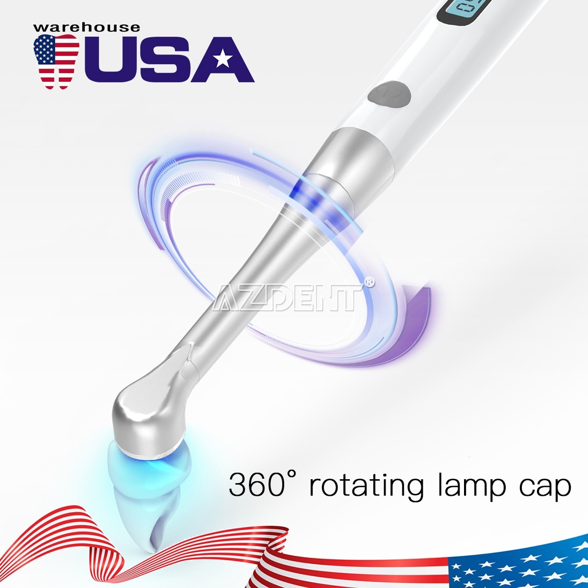 Dental LED Curing Light Resin Lamp 1 Sec Cure/Etchant Gel Porcelain Etch
