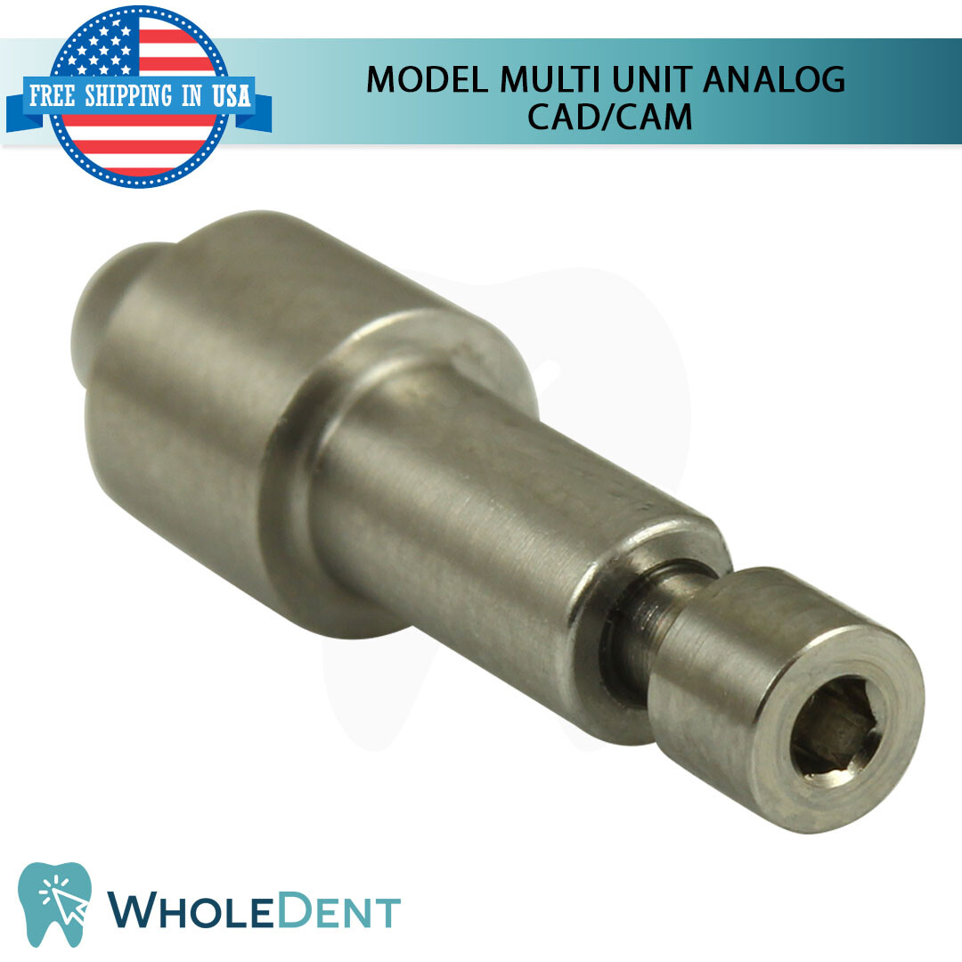 5x Dental 3D Analog Multi-Unit System 1.6mm CAD/CAM Stainless Steel
