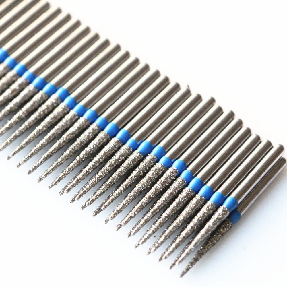 200Pcs Dental Diamond Burs Grit High Speed Handpiece Polishers Dia. 1.6mm Drill