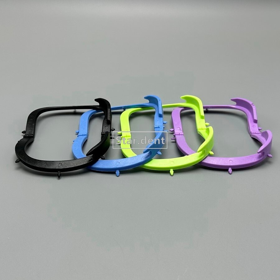 4pcs Dental Foldable Rubber Dam Frames Hager X-Ray Film Bracket Plastic Frame