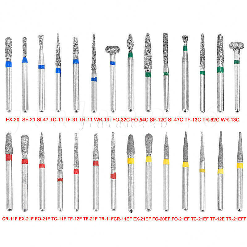5 Pcs Dental FG Diamond Burs for High Speed Handpiece Friction Grip 1.6MM Bur