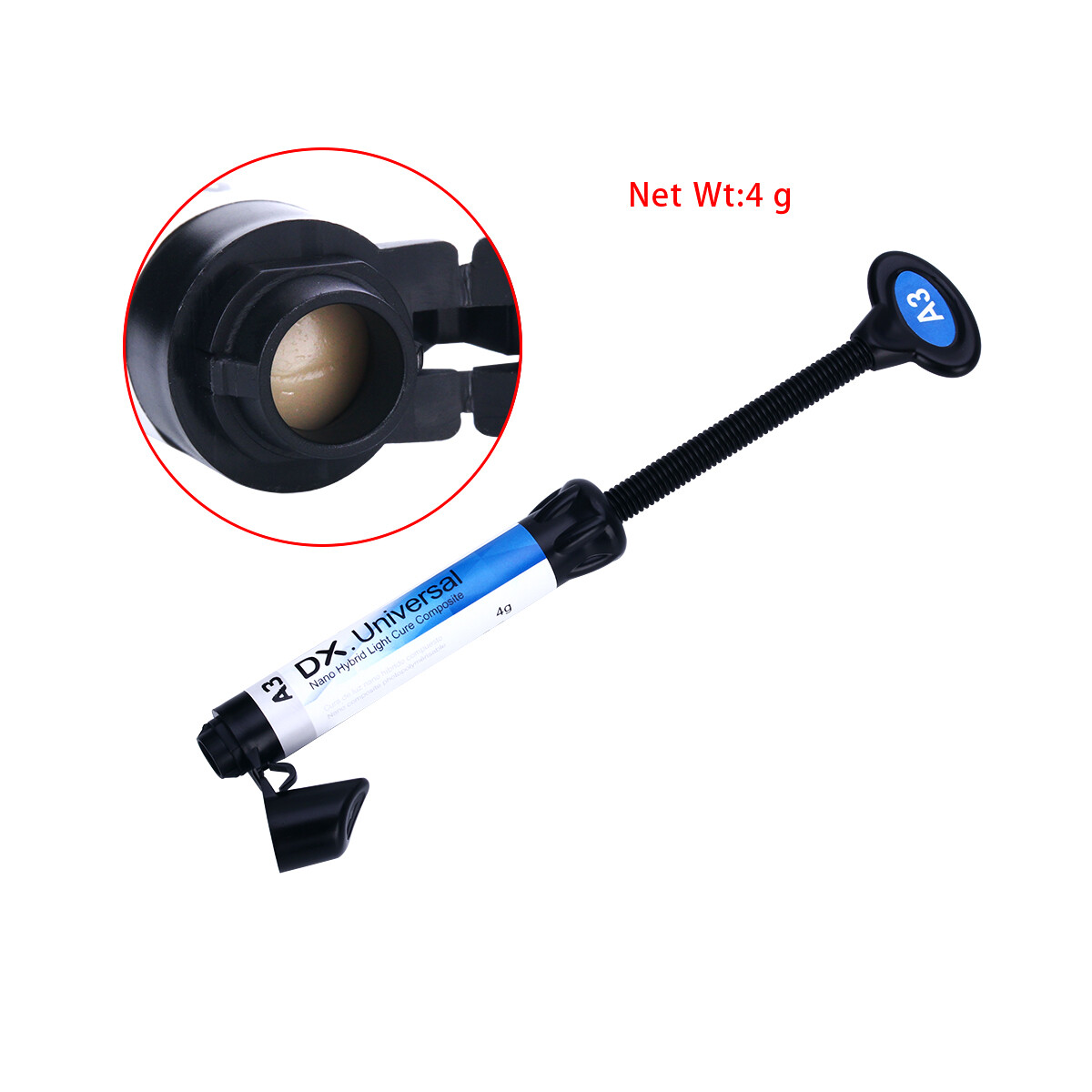 Dentex Dental Light Cure Composite Resin A1/A2/A3 Temp Filling/Core Build Up