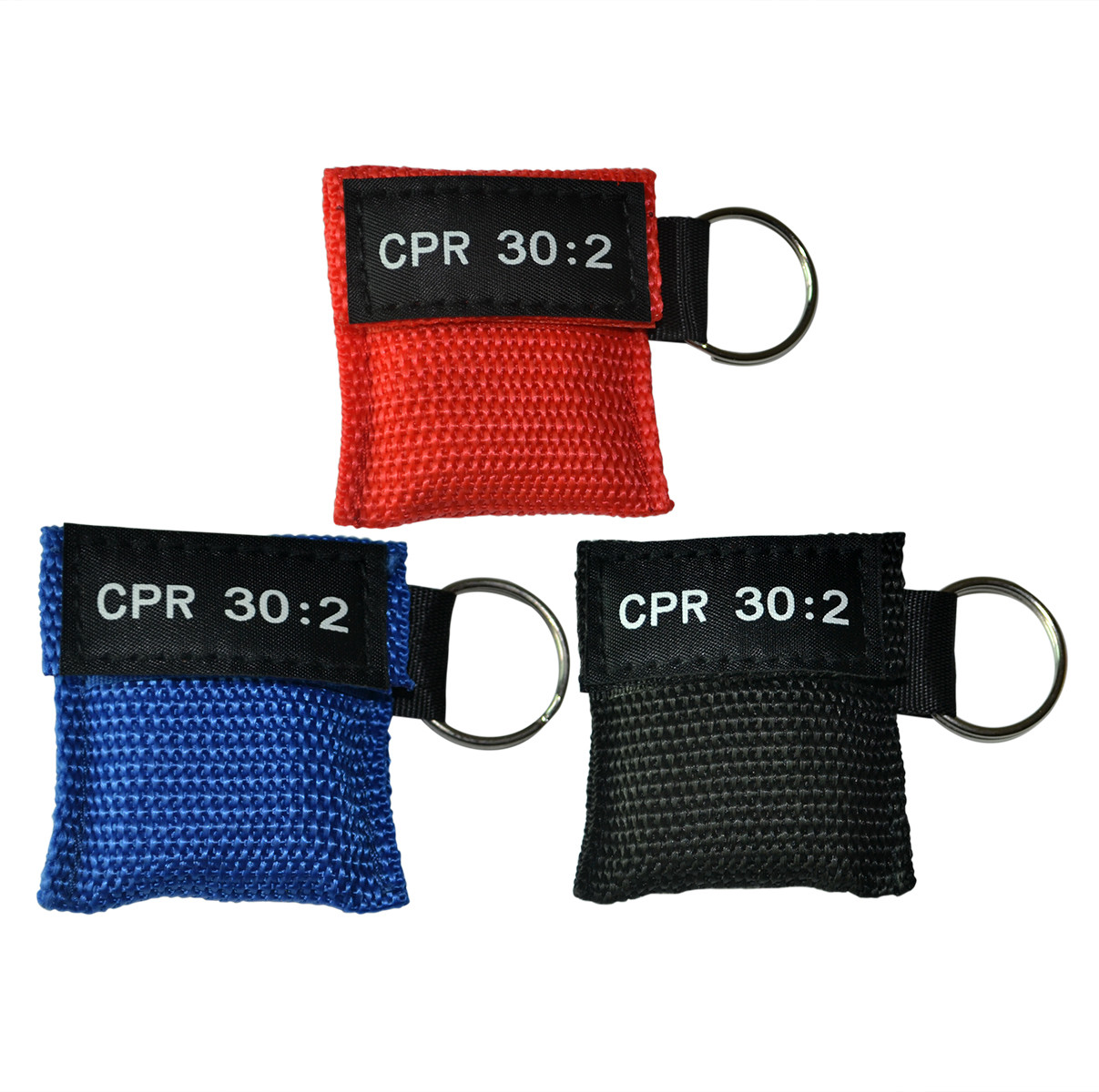 300pcs CPR Mask Random Color Keychain Pouch One-way Valve Respirater First Aid