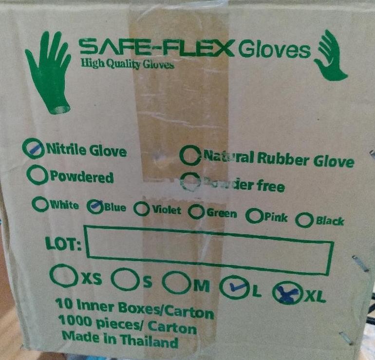 Icon Global Safe-Flex Nitrile Powder-Free Gloves, Rough Texture, L (1000/Cs)