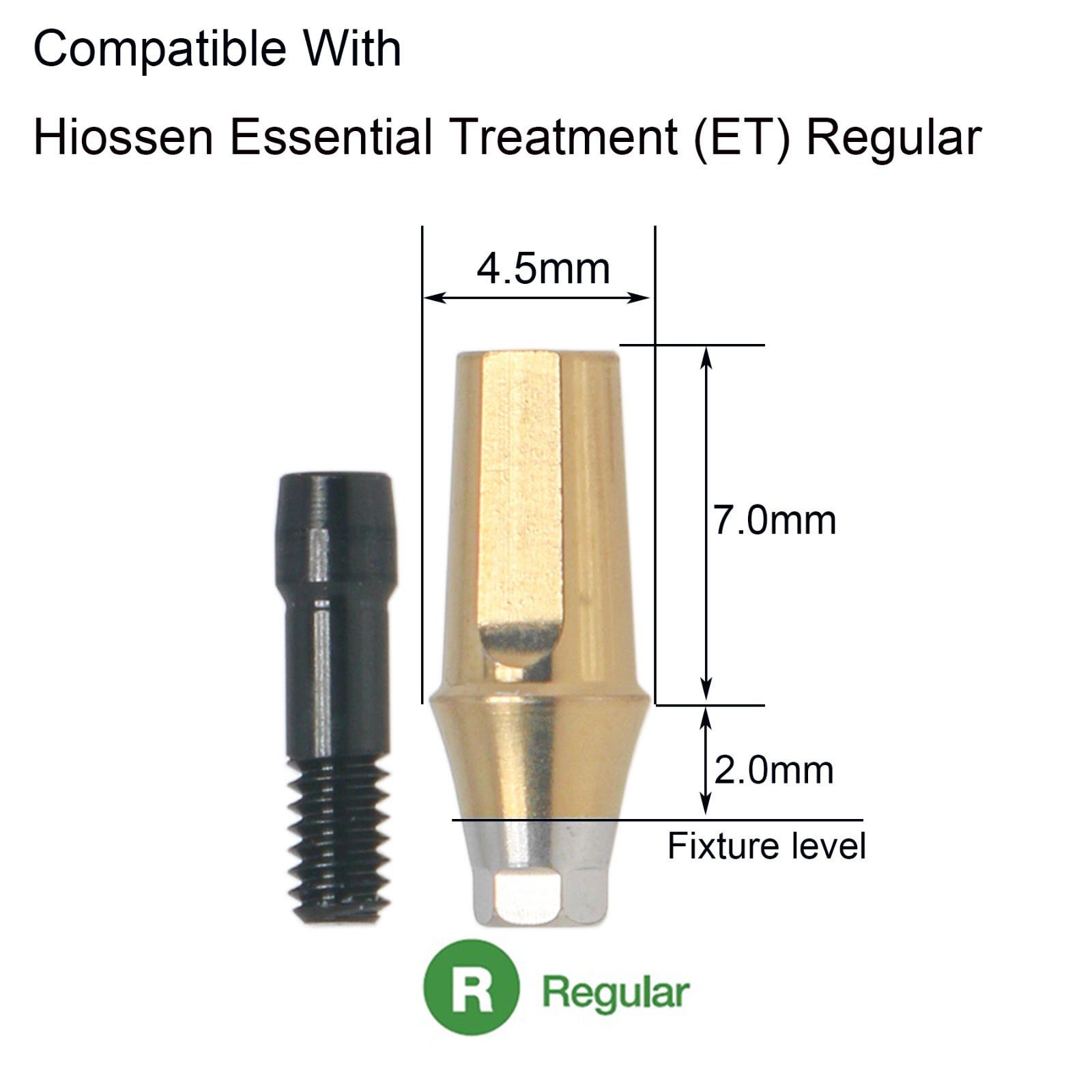 US 5Pcs Regular Titanium Straight Transfer Abutment Fit Osstem Hiossen