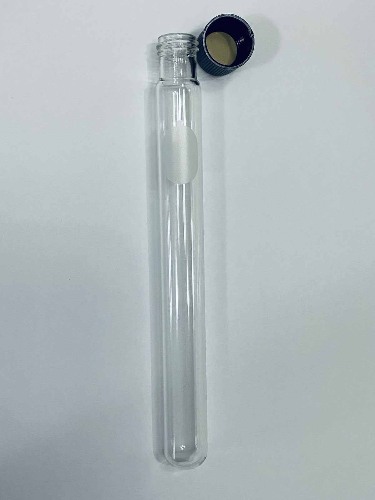 12 Pack – 6-inch, 16mm Pyrex Glass Test Tubes with Screw Caps w/Marking Spot VTG