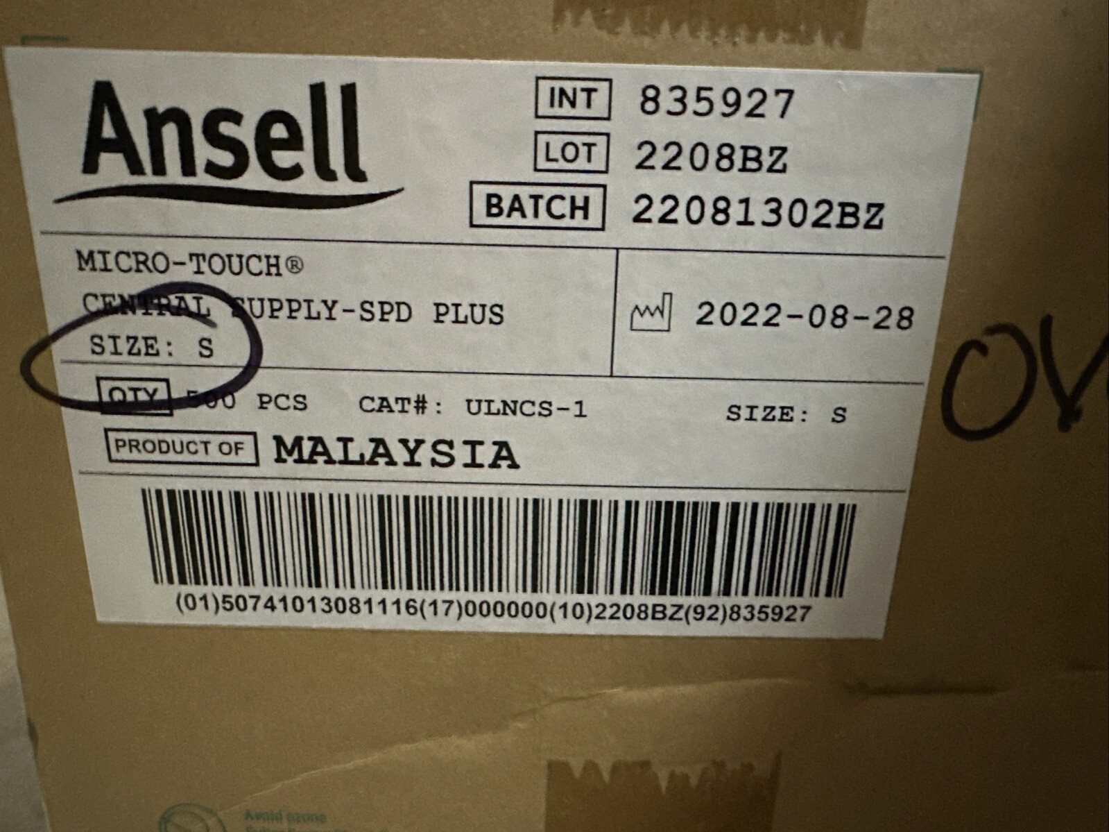 (500 Gloves)Ansell Micro-Touch Central Supply-SPD Plus 16″ Nitrile Gloves SMALL