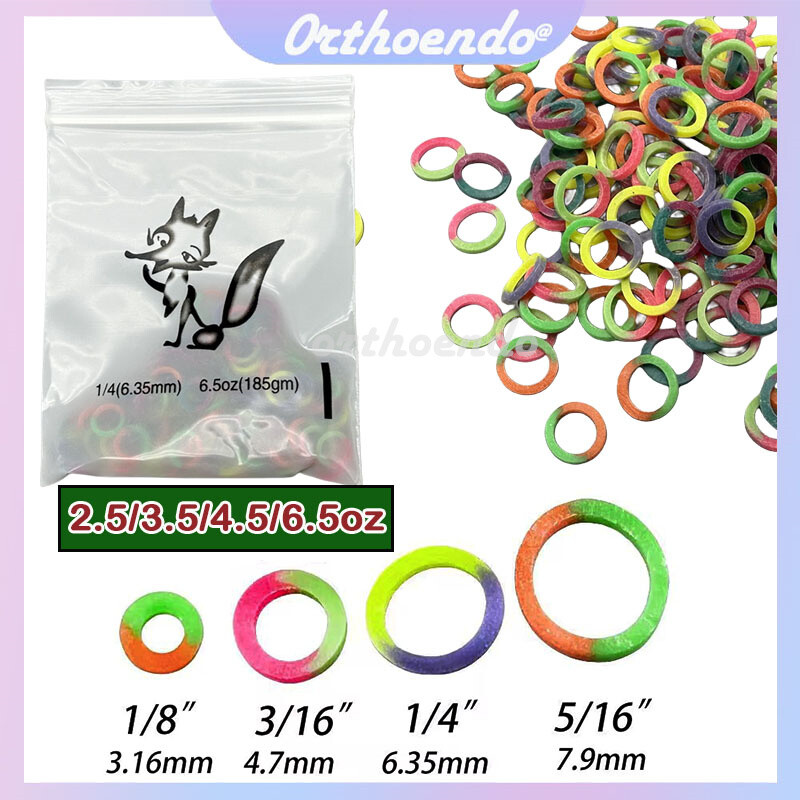 1Pack=100pc Dental Orthodontic Rubber Bands Elastics Latex Braces Force 16 Sizes