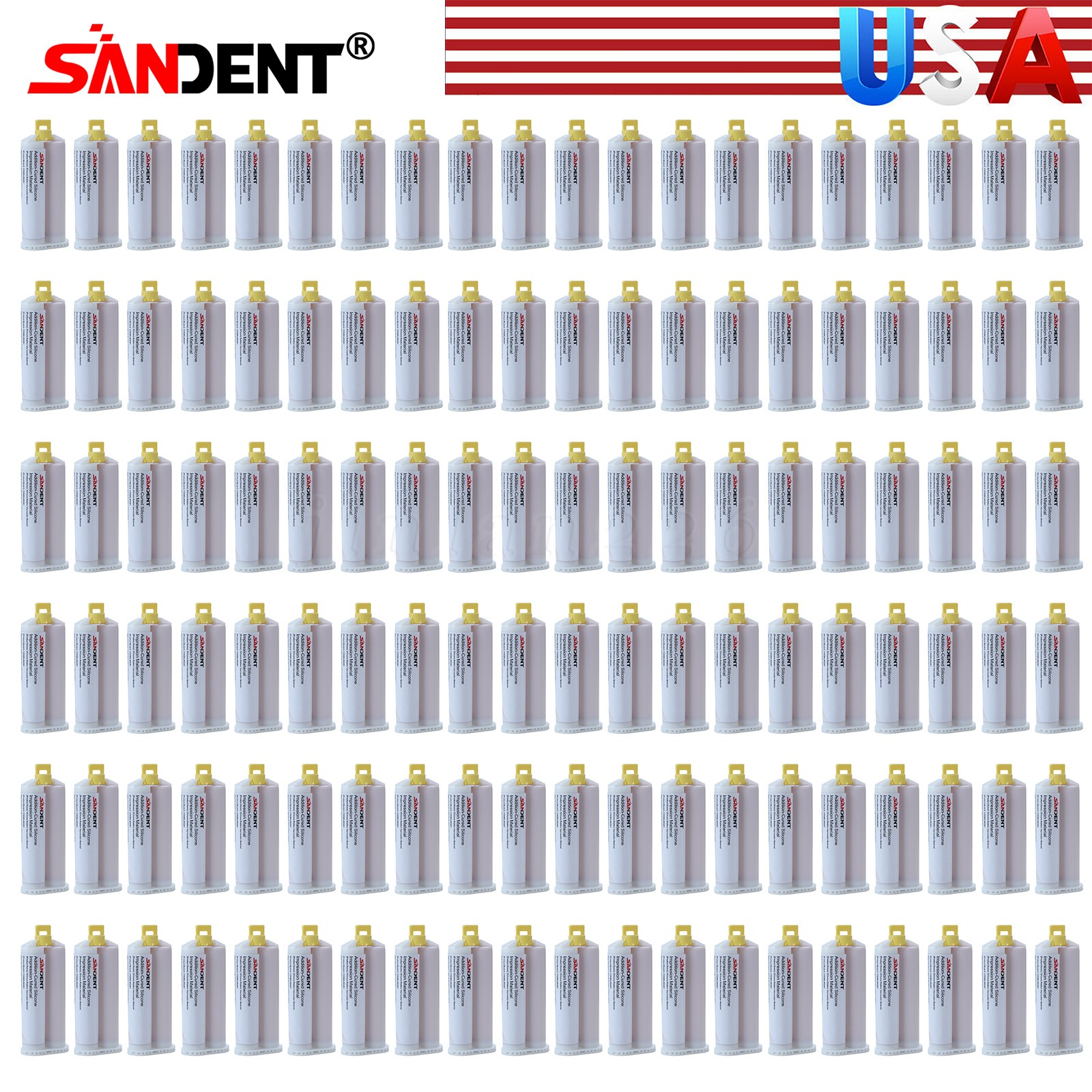 Dental VPS Impression Material Light Body Regular Set 50ML Cartridges w/ 5 Tips