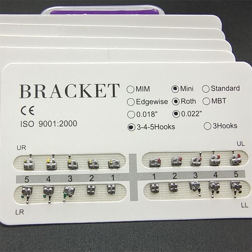 10 Packs Dental Orthodontic Brackets Braces Metal Min Roth .022 Hook 3 4 5 Hooks
