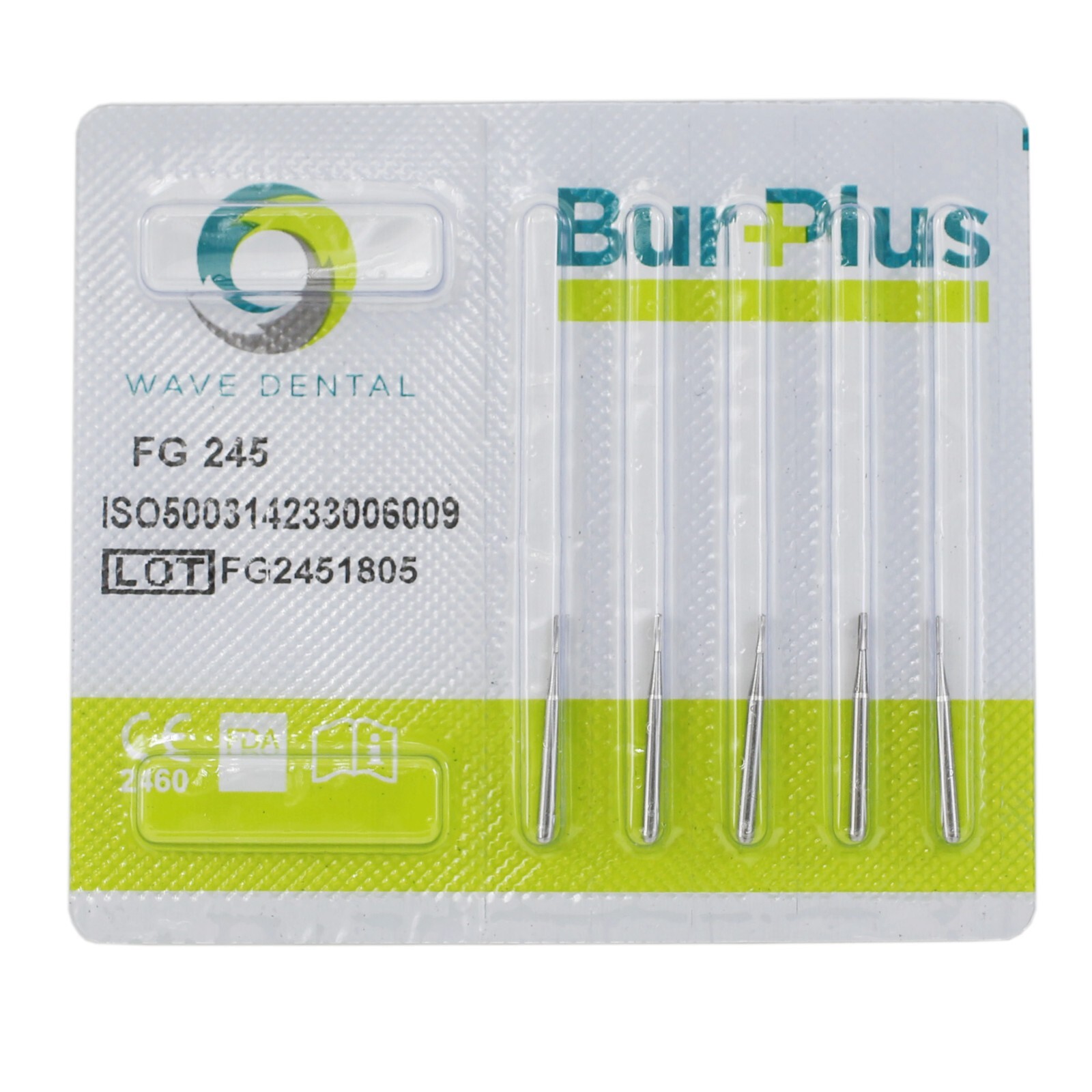 Wave Dental Carbide Burs FG 245 Bur For High Speed Handpiece Friction Grip 19mm