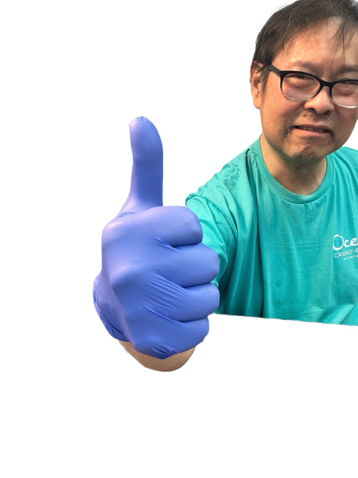 “HYGIENECARE” Blue Medium Nitrile Powder Free Examination Gloves Packed 1000