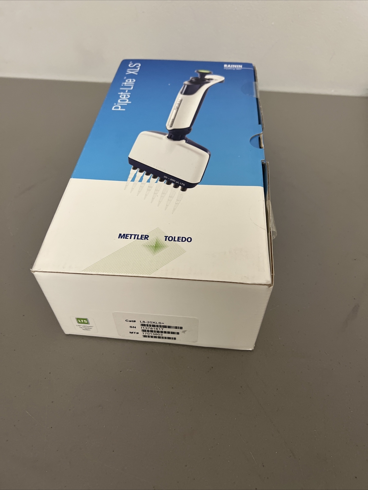 NEW IN BOX Rainin Pipet-Lite XLS 8 Channel L8-20 XLS L20 2-20uL Pipette LTS