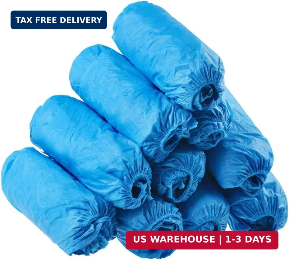 Dssiy 100 Pack Disposable Hygienic Boot & Shoe Covers 100 pack(50 Pairs)|Waterpr