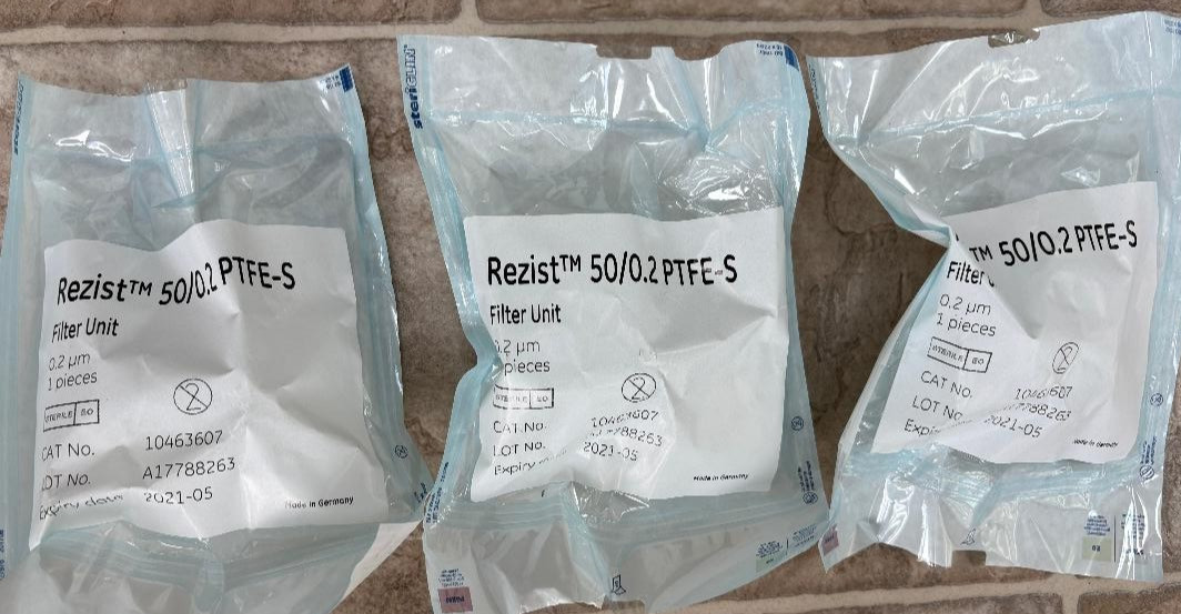 8 WHATMAN Rezist Air Venting Filter Units 50mm 0.2um PTFE PP 10463607, expired