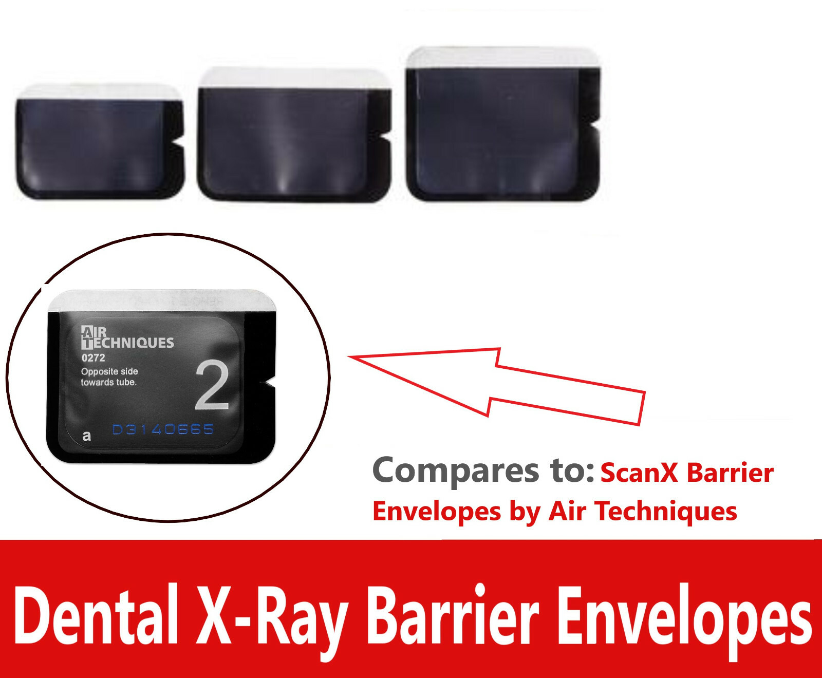 ScanX Barrier Envelopes for Phosphor Plate Dental Digital X-Ray Size 0 1 2 3 4