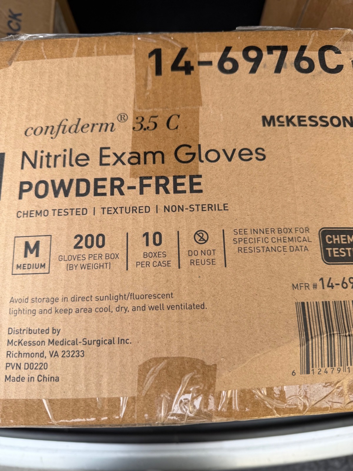 Medium Nitrile Exam Medium Gloves Non Powdered-2000 14-6976C Per Case NEW