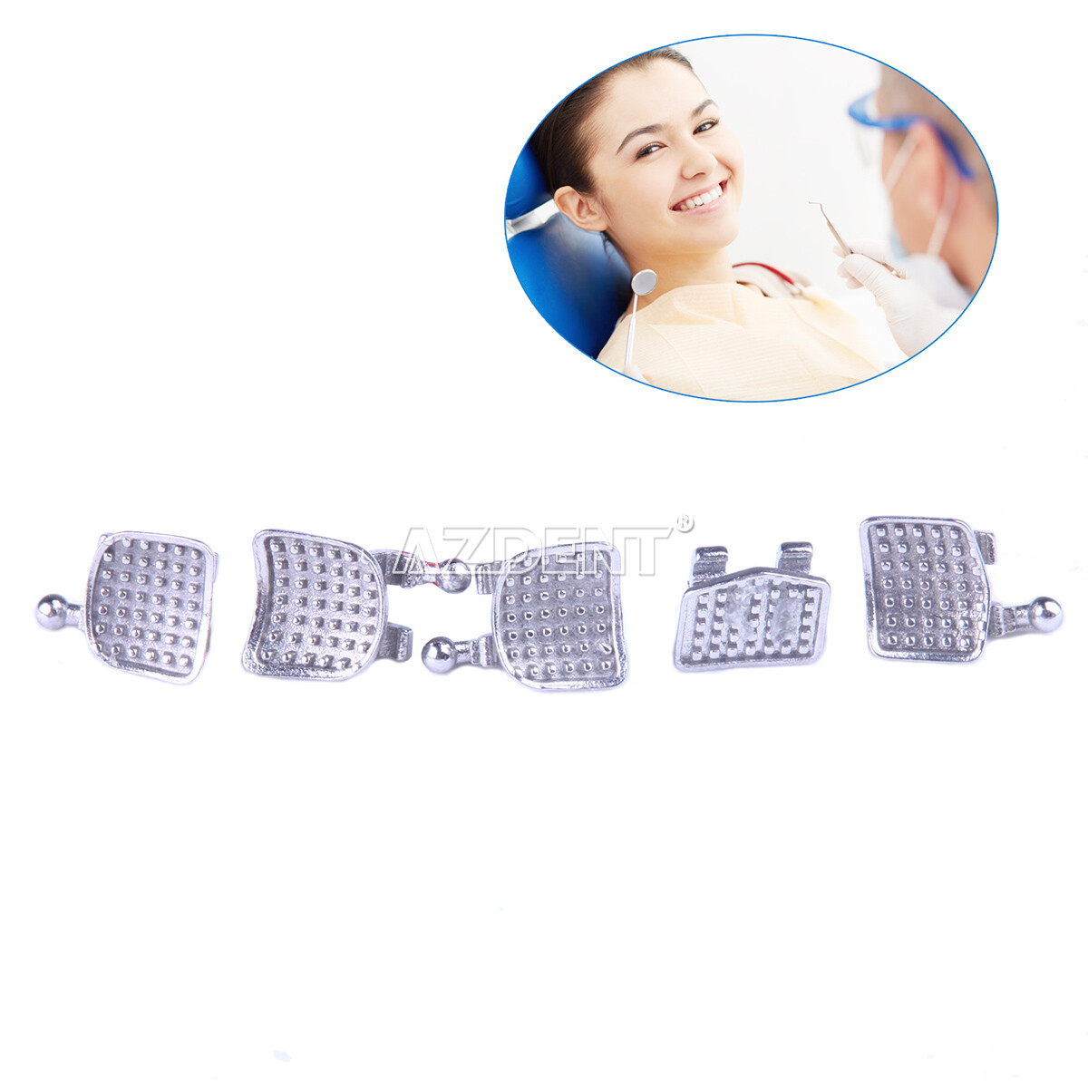 10Sets Dental Orthodontic Brackets Braces MIM Mini Roth MBT 022 345 Hooks Metal