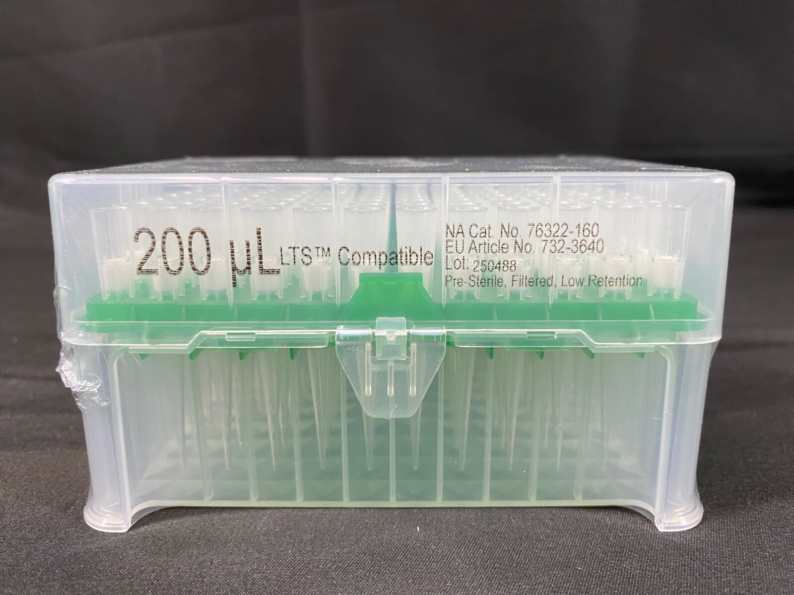 VWR 200µL 96-Rack LTS Compatible Filtered Pipette Tips Low Ret 76322-16(960/cs)