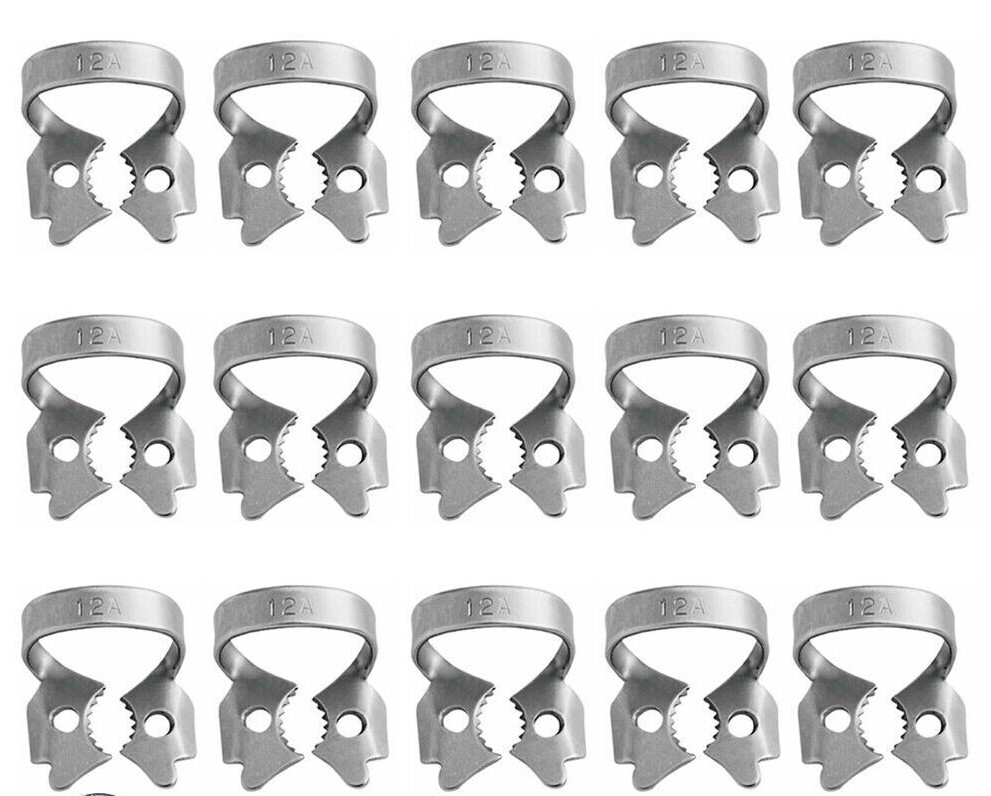 Pack Of 15Pcs Dental Rubber Dam Clamps #12A Endodontic Clamp Surgical Instrument