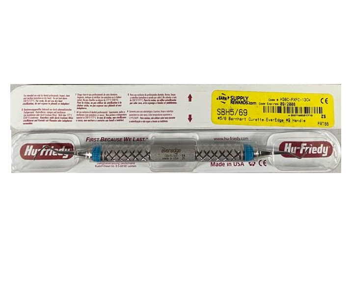 HU-FRIEDY Dental 5/6 Barnhart Curette EverEdge #9 Handle #SBH5/69 (x2)