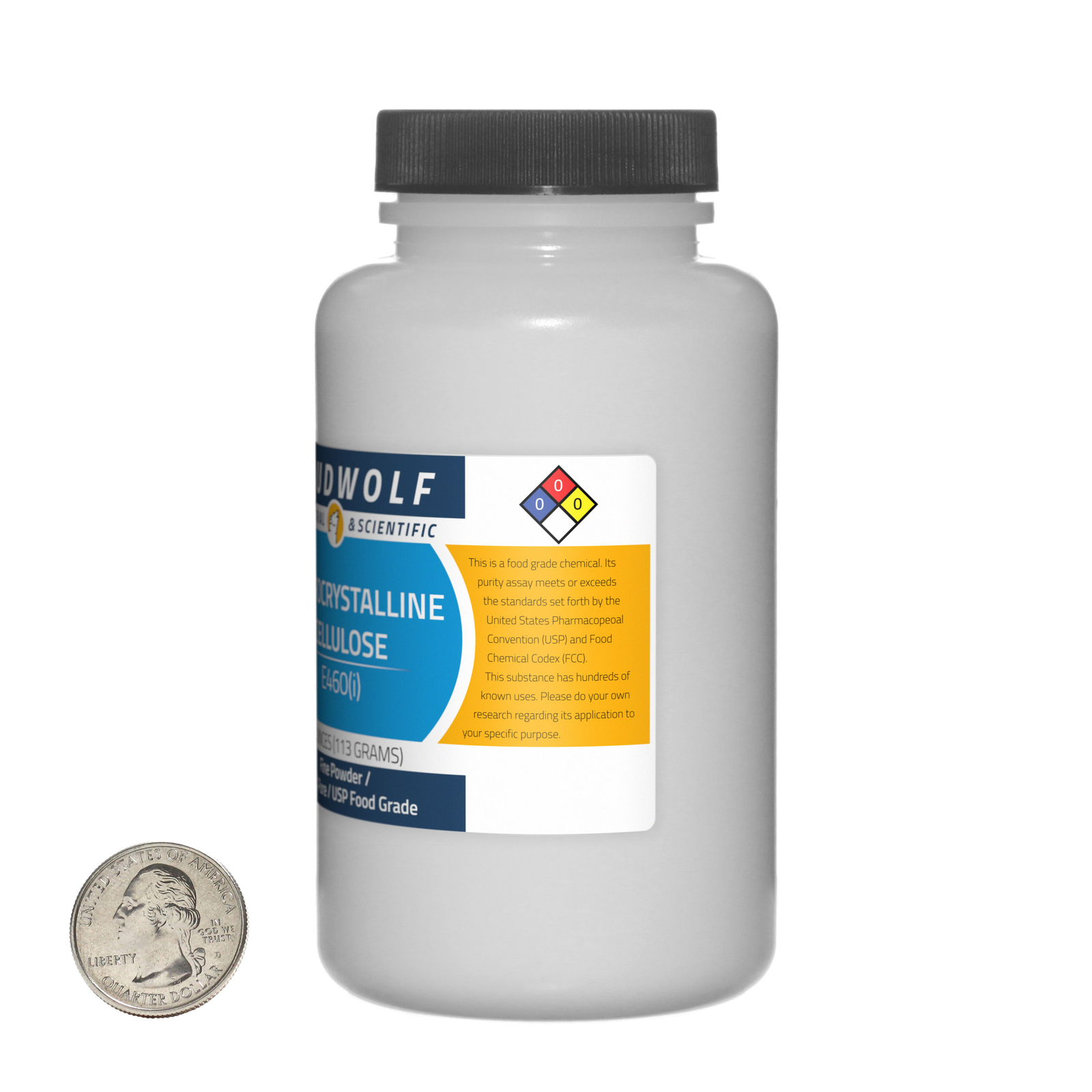 Microcrystalline Cellulose / 4 Oz Bottle / 100% USP Food Grade / Fine Powder
