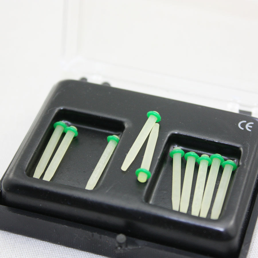 10 Pcs Dental Glass Fiber Post Thread Screw/Straight 1.0/1.2/1.4/1.6/1.8 Single