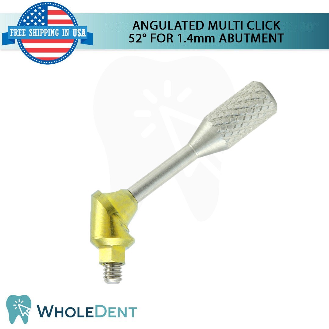 1X Angulated Multi Unit 52° 1.4mm Abutment Attachment Internal Hex 2.42mm